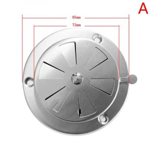 Grille de Ventilation à persienne d'air réglable 95/125mm, Grilles de Ventilation à conduit rond, couvercle pour barbecue, fumeur, poêle d'échappement 95MM - Neuf