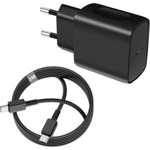 45W Chargeur Usb C, Charge Rapide Avec 2M Câble Usb C,Pour Samsung Galaxy S25/S24/S23/ S22 /S21 /S21 Ultra,S20 Fe, A16/A15/A1[J74] - Neuf