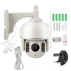 Camera dome de securite exterieure IP66 WiFi HD 1080P avec zoom x5 PTZ, 110-240 V (Royaume-Uni) - Neuf