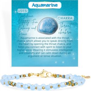 Eryi-Bracelet Femme De Pierre Naturelle Perles, Cristal 4mm Perle Pierres Précieuses Bijoux Femme Cadeau - Neuf