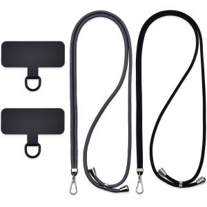 MDY-Chaîne universelle pour téléphone portable, à suspendre autour du cou ou en diagonale, avec un patch en métal et une corde réglable et détachable. - Neuf