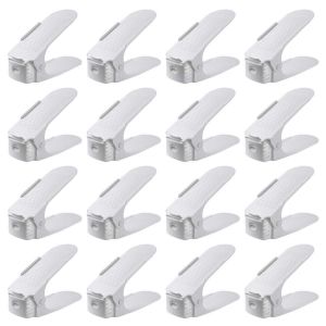 Organisateur de fente pour chaussure pile d'une paire de chaussures,16 pcs,blanc - Neuf