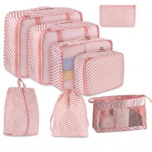 8PCS Set Organisateur de voyage Sacs de rangement Valise Emballage Set &Eacute;tuis de rangement - Neuf