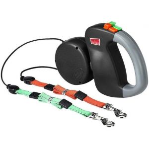 Laisse R&eacute;tractable Double Pour Deux Chiens - Sans Enchev&ecirc;trement, &Agrave; Code Couleur, Longueur De 10 Pieds, Contr&ocirc;le Facile Pour Des Promenades Sans Stress - Neuf