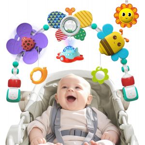 Nouvelhorizonstore-Arche Eveil Bebe, Mobile Musical Lit B&eacute;b&eacute;, Portique Eveil Bebe, Mobile Lit B&eacute;b&eacute;, Jouet Poussette Bebe, Jouet Sensoriel Suspendu, Jouet Eveil Bebe 0-3 Mois, Jouets Musicaux B&eacute;b&eacute; - Neuf