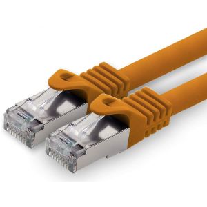 10 M-Orange-1 Pi&egrave;ce C&acirc;ble R&eacute;seau Cat.7 C&acirc;ble Patch Sftp Pimf Lszh C&acirc;ble Gigabit Lan 10 Gb S C&acirc;ble Brut Cat7 Avec Connecteur Rj45 Cat6a Compatible Avec Cat5 Cat6 Cat7 Cat8 - Neuf