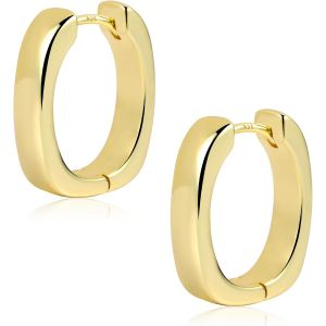 Tianyi-Boucles D'oreilles En Argent 925 Femmes, Petites Boucles D'oreilles Créoles Hypoallergéniques Mini Boucles D'oreilles Épaisses Petites Boucles D'oreilles Huggie Petites Larges Créoles - Neuf