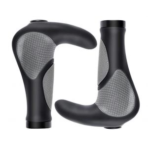 1 Paire De Couvre-Poign&eacute;es De Guidon &Agrave; Enfiler, Couvre-Poign&eacute;es De V&eacute;lo, Manchons De Guidon, Poign&eacute;es &Agrave; Verrouillage, Couvre-Guidon En Caoutchouc Noir - Neuf