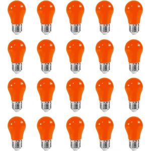 20x Ampoule Led De Couleur 3w E27 À Vis Ampoule Multicolore Pour Mariage Halloween Fête De Noël Bar Ambiance Ambiance Décor,Orange[Amp745870] - Neuf