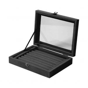 Nid De Velours Support De La Bague Vitrine Boucle D'oreille Boucles D'oreilles Vitrine Boîte Transparente De Bijoux, Titulaire De La Boîte De - Neuf