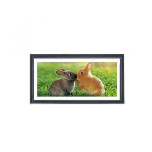 Cadre Photo Panoramique 35,6x61 cm en Bois Massif Noir - Vitre Acrylique Incassable - D&eacute;coration Murale Verticale ou Horizontale - Neuf