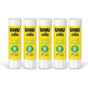 Stic - B&acirc;tons De Colle Sans Solvants, Blanche, Lot 5 Stics De 40g - Neuf