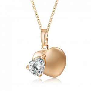 Femmes Mode Coeur Forme Zircon Pendentif Cuivre Cha&icirc;ne Collier Bijoux Cadeau - Neuf