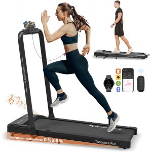 Chenquansarl-Home Tapis De Course Plus Pliable, 3 En 1tapis De Marche Électrique, 2,5 , Large Surface 42cm, 12 Km/H Machine De Marche Pour La Maison, Le Bureau,Haut-Parleur,120 Kg - Neuf