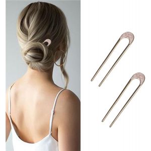 Lot De 2 &Eacute;pingles &Agrave; Cheveux En M&eacute;tal En Forme De U R&eacute;tro Pour Femme - Style Fran&ccedil;ais - Accessoire De Bricolage - Neuf
