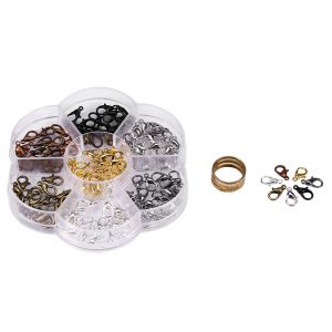 Lot De 140 Mousquetons A Mousqueton, 7 Couleurs, Fermoirs Pour Porte-Cles, Accessoires De Bijouterie - Neuf