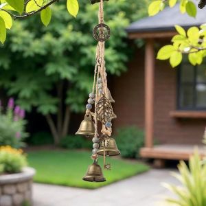 MEVRONISSHOP-Carillon à vent pour l'extérieur - 26 cm - En métal - Avec son clair - Pour véranda, balcon et fenêtre - Neuf