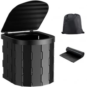 Toilettes Portables Pour Camping Pliantes Avec Couvercle, Pot &Eacute;tanche Porta Potty Voiture Toilette Seau - Neuf