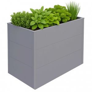 Jardini&egrave;re Sur Pied Sur&eacute;lev&eacute;e Hwc-P64, Jardini&egrave;re M&eacute;tallique Sur Pied Pour L&eacute;gumes/Plantes, Bac &Agrave; Fleurs, Pot De Fleurs, Jardin, Acier, 77 X 100 X 50 CmGris - Neuf