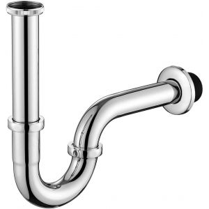 Récepteur universel Piège, 1-1/4""x32mm Tube Piège, l'Odeur de la Preuve en Acier Inoxydable Chromé Lavabo Siphon Tube pour l'Évier de la Cuisine, Réglable en Hauteur - Neuf