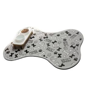 Tapis De Nourriture Pour Chien Tapis De Bol Absorbant Antid&eacute;rapant Pour Chien Tapis De Bol Pour Chien - Neuf