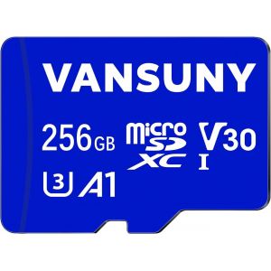 Carte Sd Micro 256Go Avec Adaptateur Vitesse De Lecture Allant Jusqu'&Agrave; 100 Mo/S (A1, U1, C10, V10, 256Go Carte Sd + 1 Adaptateur) - Neuf