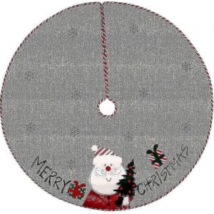 Jupe de sapin de No&euml;l 100 cm, housse de sol pour sapin de No&euml;l, tapis de sapin de No&euml;l, d&eacute;coration de sapin de No&euml;l - Neuf