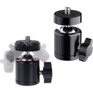 KALANKA-Tr&eacute;pied mini rotule avec adaptateur amovible de 6,35 mm pour appareil photo pivotant &agrave; 360&deg; - Neuf