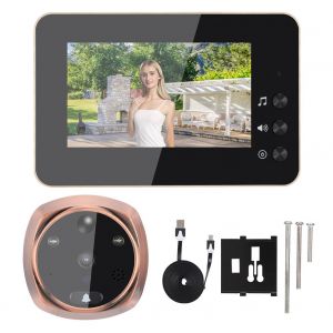 Sonnette video intelligente HD 720P WIFI 4,3 pouces avec interphone a distance infrarouge - Neuf