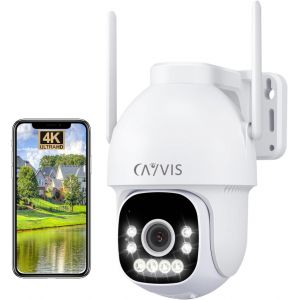 4K 8Mp Outdoor Wifi Surveillance Camera, Wifi 2.4/5Ghz Ip Camera With Human Detection, Auto Tracking, Night Vision Color Two-Way Audio Lp66 (Version 2.0) - Neuf