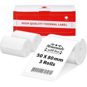 3 Rouleaux D'éTiquettes M120/M110,1.97 ""X 3.15"" (50x80 Mm) Papier Pour éTiquettes Thermiques Pour Imprimantes D'éTiquettes M120/M110/M200/M220,éTiquette Thermique - Neuf