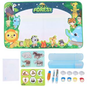 Tapis De Dessin A L'eau 100 X 60 Cm Avec Ensemble De Stylos De Peinture, Jouet Educatif Pour Tout-Petits Ls15090 - Neuf