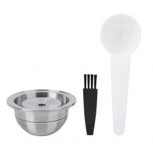 HJLIAN Filtre a capsules de cafe reutilisable et rechargeable en acier inoxydable, compatible avec les machines a cafe Nespresso - Neuf