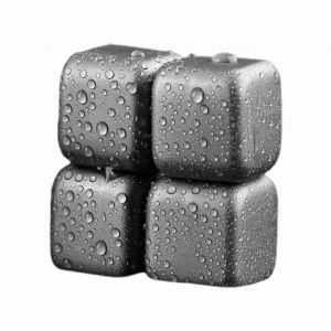 Ensemble De Pierres à Whisky Ti, GlaçOns RéUtilisables En MéTal Ti, Roches RéFrigéRantes Non Fondantes Et Recongelables Pour Le Whisky Et Autres Boissons - Neuf