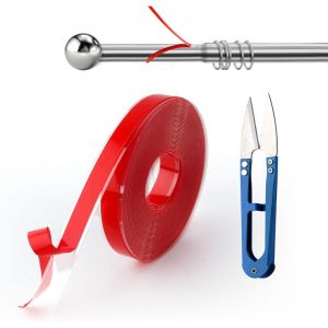 KAL-4M Ruban Coulissant Pour Rideaux, Transparent Ruban De Tringle &Agrave; Rideau Silencieux Glissi&egrave;re Pour Anneaux De Rideaux Pour Anneaux Coulissants De Douche Et De Rideau En Douceur Et En Silence - Neuf