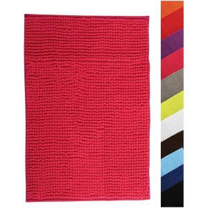 Kal-Tapis De Bain Tapis De Douche U201echenilleU201c Poils Longs Microfibres Moelleux Anti-Dérapant 60x90 Cm Pink - Neuf