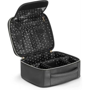 &agrave; Maquillage Femme Voyagede Toilette FemmeFaux Cuir Vanity FemmeImperm&eacute;able Vanity Valise &Eacute;tanche avec Pinceaux Pochette Compartiment - Neuf