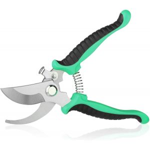 Sécateur de jardin-Sécateur de jardin-Sécateur à raisin confortable-Sécateur à roses,diamètre maximum 20 mm-Outil de bonsaï (vert) - Neuf
