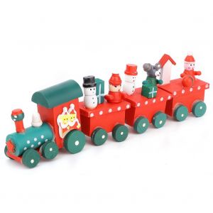 Hjlian Decoration De Noel, Train De Noel, Jouet, Ornement De Table, Decoration D'interieur, Cadeaux Pour Enfants, Tete De Train Verte De Type B - Neuf