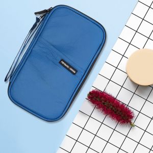 HJLIAN Portefeuille de voyage, porte-passeport, multifonction, billets, cartes, sac de rangement, pochette (bleu) - Neuf