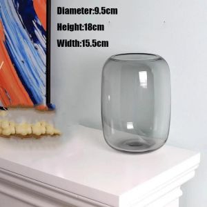 Vase En Verre Micro Paysage Durable,1 Pi&egrave;ce,Conteneur De Terrarium Pour Plantes Succulentes,Pots De Fleurs Pour La Plantation Succulente,D&eacute;coration De Maison.M Gray - Neuf