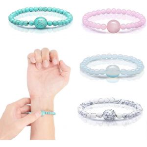 4 Pcs Bracelets Anti Mal Des Transports, Bracelet Anti-Nausée Bandes De Soulagement De Mouvement Réglable Pour Le Mal Des Transports, Nausées Matinales, Mal Des Transports-X - Neuf