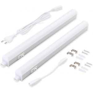 Luminaire D'Agencement À Led 5W 31,5Cm 450Lm 4000K Blanc Neutre Éclairage D'Armoire Super Lumineux Blanc Pour Cuisine Armoire Vitrines Extensible Par Système D'Enfichage (2 Pièces)[AMP746871] - Neuf