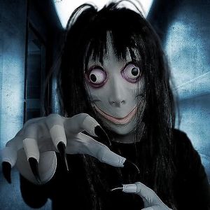 Creepy Mask Scary Challenge Games - Masque En Latex Mal&eacute;fique Avec Des Cheveux Longs - Halloween Costume Creepy Cospla - Neuf