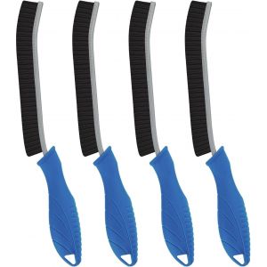 4 Pièces Brosse Nettoyage Salle de Bain Brosse à Joint Carrelage Poil Dur pour Cuisine et Fenêtre Éviers Toilettes WC Baignoire Carrelage Sol (4Noir) - Neuf