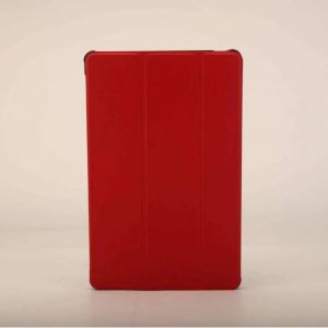 Housse Pour Galaxy Tab A9+A9 Plus 11 Pouces,Support À Trois Volets,Couverture Arrière Translucide En Tpu Souple,Support De Réveil/Sommeil Automatique,Noir.Rouge.Samsung Tab A9 Plus - Neuf