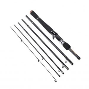 Canne A Peche En Carbone 6 Sections 2 4 M, Pour Lancer En Mer, Pour Bar, Eau Douce, Eau Salee, Truite, Carpe, Appat Court - Neuf