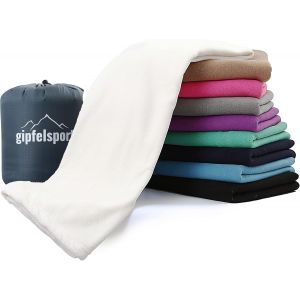 Jgd-Gipfelsport Sac De Couchage D&iquest;&Eacute;t&eacute; En Microfibre Pour Le Camping Utilisable Comme Couverture - L&eacute;ger, Petit, Rectangulaire - Neuf