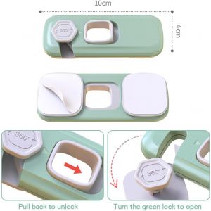 2 Pcs Securite Placard Enfant Verrous De R&eacute;frig&eacute;rateur Loquet De R&eacute;frig&eacute;rateur Pour Enfants Tout-Petits Et Enfants Serrure De Porte De Cong&eacute;lateur Pour Armoires Et Tiroirs - Neuf