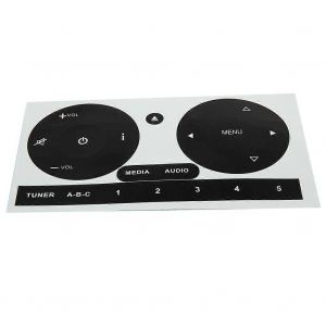 Autoradio Stéréo Usé Peeling Bouton Kit De Réparation Décalcomanies Autocollants Pour Fiat 500 2011-16 Pvc Noir Mat Automobiles Décoration - Neuf